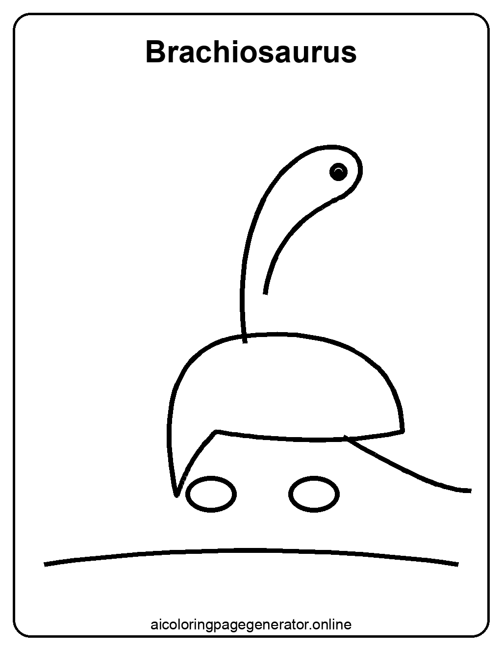 Free printable brachiosaurus long-neck dinosaur coloring page