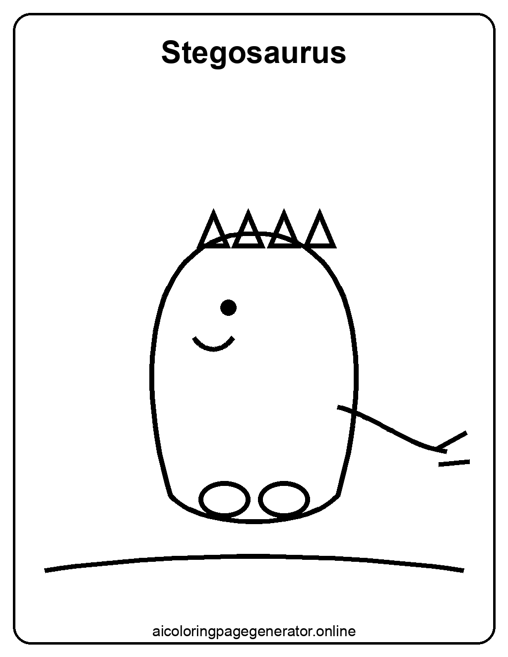 Free printable stegosaurus dinosaur coloring page