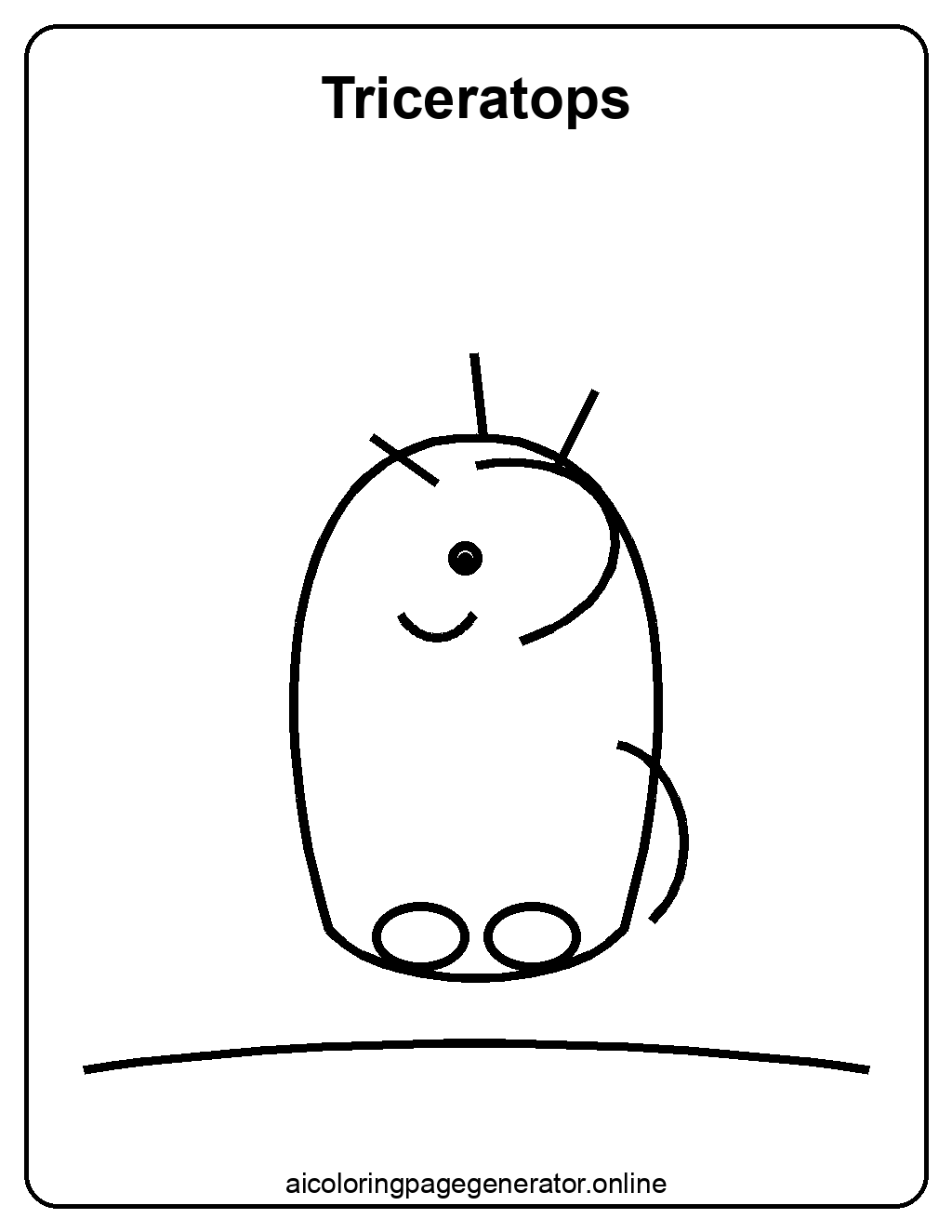 Free printable triceratops dinosaur coloring page